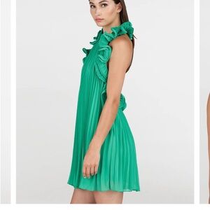 AMUR green backless dress